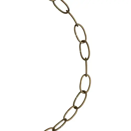 Decorative Chain #10 Antique Brass Gold Steel .175" D 600" Antique Brass Decorative Chain #10 Antique Brass Gold Steel .175" D 600" Antique Brass