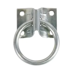 Koch 2760003 Hitching Ring Large Zinc-Plated Silver Steel 2" L Zinc-Plated