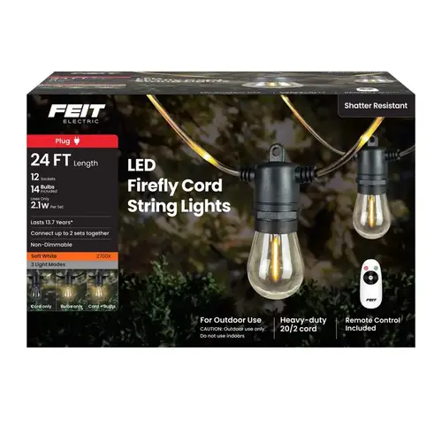 String Light Set LED Firefly Rope Clear 24 ft. 12 lights String Light Set LED Firefly Rope Clear 24 ft. 12 lights
