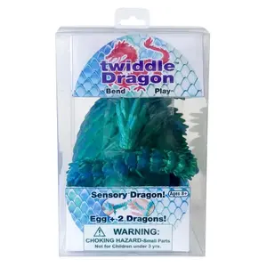 Zorbitz 8345-XCP12 Dragon With Egg Toy Twiddle Green Green - pack of 12