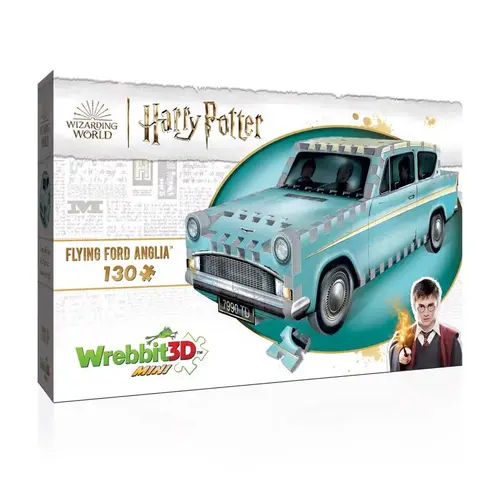 3D Jigsaw Puzzle Harry Potter Flying Ford Anglia Mini Multicolored 130 pc Multicolored