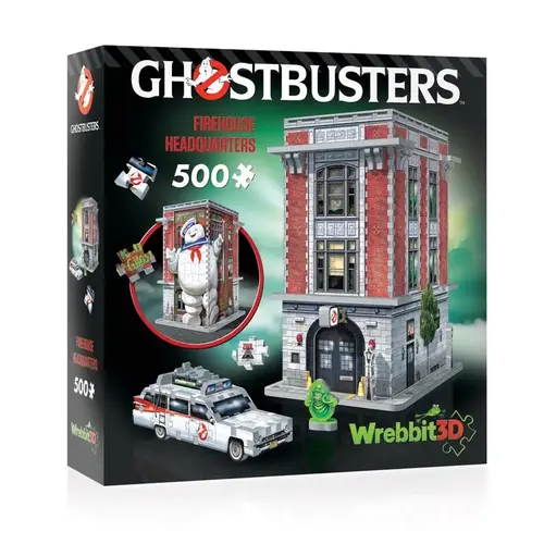 3D Jigsaw Puzzle Ghostbusters Firehouse Headquarters Multicolored 500 pc Multicolored
