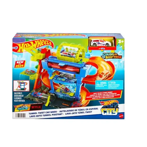 Tunnel Twist Car Wash City Multicolored 18 pc Multicolored Tunnel Twist Car Wash City Multicolored 18 pc Multicolored