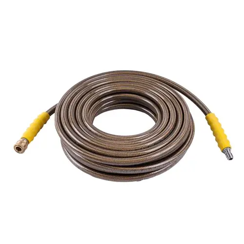 Pressure Washer Hose 3/8" D X 50 ft. L Steel and Polyester Braided 4500 psi Brown Pressure Washer Hose 3/8" D X 50 ft. L Steel and Polyester Braided 4500 psi Brown
