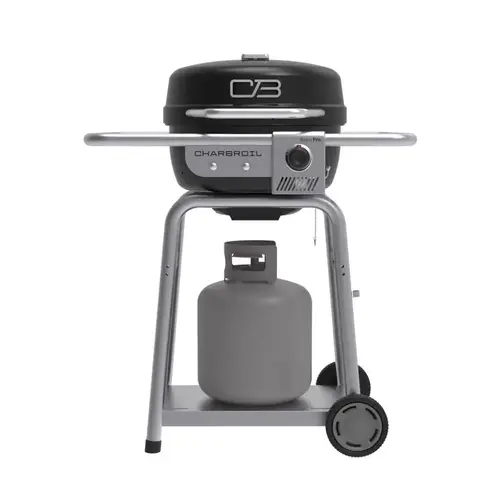 Grill Bistro Pro 1 Burner Charcoal/Liquid Propane Black/Silver Black/Silver Gray