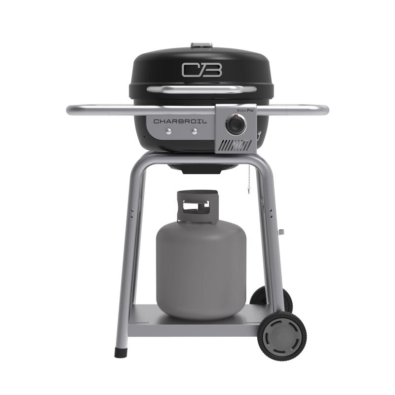 Char-Broil 25302161 Grill Bistro Pro 1 Burner Charcoal/Liquid Propane Black/Silver Black/Silver Gray