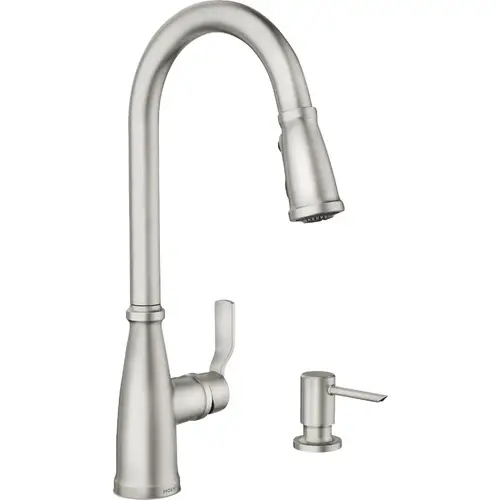 Nolia 1-Handle Pull-Down High Arc Kitchen Faucet, Spot Resistant Stainless Nolia 1-Handle Pull-Down High Arc Kitchen Faucet, Spot Resistant Stainless
