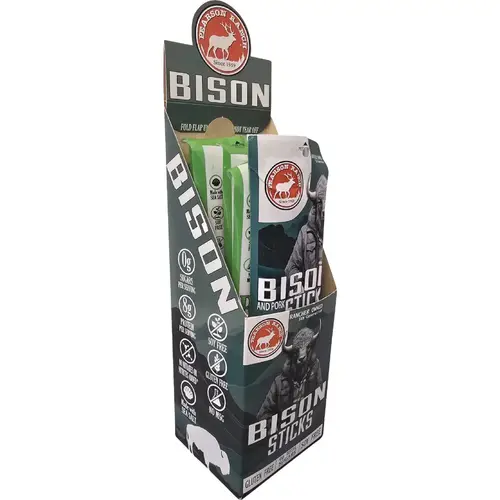 Pearson Ranch 3 Oz. Bison Snack Sticks Jerky Display (6-Packs)