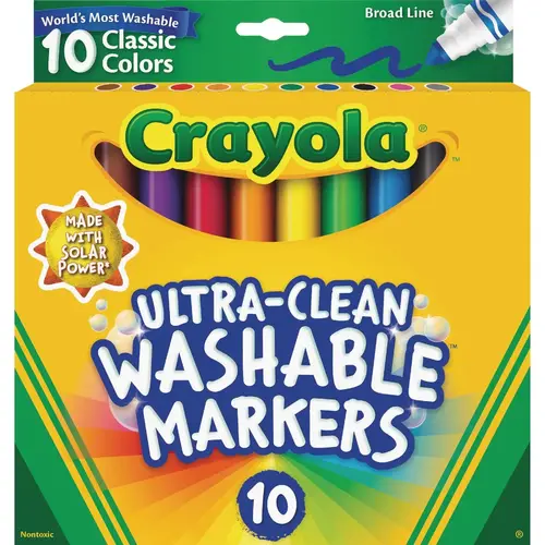 Assorted Color Broad Line Ultra-Clean Washable Max Markers (10-Count) Assorted Color Broad Line Ultra-Clean Washable Max Markers (10-Count)