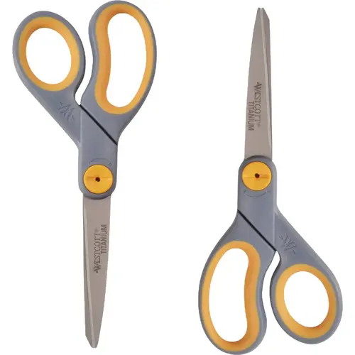 8 In. Straight Titanium Bonded Scissors (2-Pack) 8 In. Straight Titanium Bonded Scissors (2-Pack)