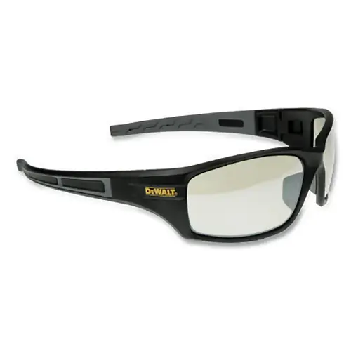 AUGER  Safety Glasses, Clear I/O Lens, Polycarbonate, Scratch Resistant, Black Frame - pack of 12