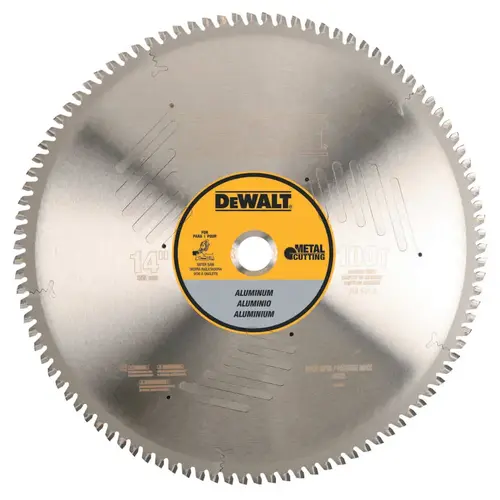 Aluminum Cutting Saw Blade, 1 in Ardor, 100 Teeth, 14 in dia, 4000 RPM