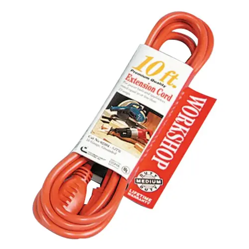 Vinyl Extension Cord, 100 ft, 1 Outlet Orange - pack of 3 Vinyl Extension Cord, 100 ft, 1 Outlet Orange - pack of 3