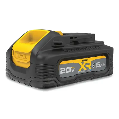 20V MAX* XR POWERSTACK Battery, Lithium-ion, 5.0 Ah, Oil-Resistant Battery, Includes Battery Only 20V MAX* XR POWERSTACK Battery, Lithium-ion, 5.0 Ah, Oil-Resistant Battery, Includes Battery Only