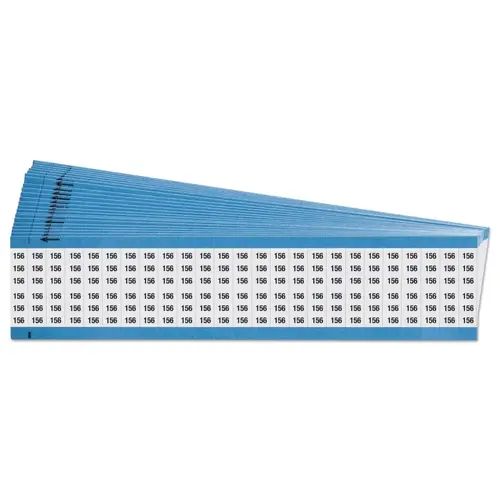 Solid Numbers Wire Marker Cards, "156", Black on White Solid Numbers Wire Marker Cards, "156", Black on White