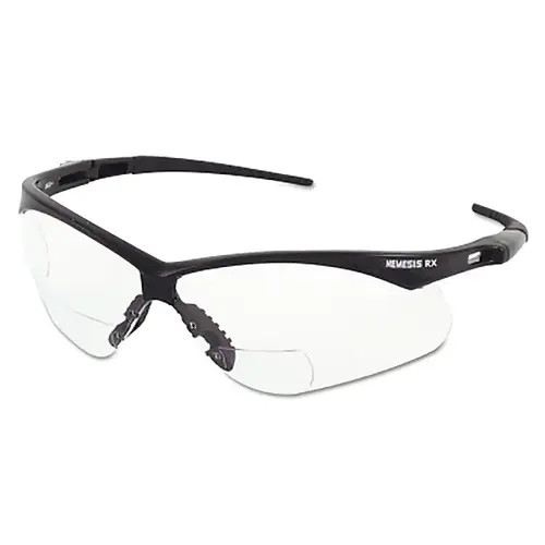 V60 Nemesis Rx Readers Prescription Safety Glasses, Clear, Polycarbonate Scratch-Resistant Lens, Black Frame/Temples, +2.5 Pair V60 Nemesis Rx Readers Prescription Safety Glasses, Clear, Polycarbonate Scratch-Resistant Lens, Black Frame/Temples, +2.5 Pair
