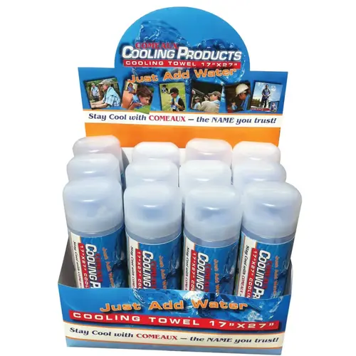 Cooling Towel, 17 in x 27 in, Blue - pack of 12 Cooling Towel, 17 in x 27 in, Blue - pack of 12
