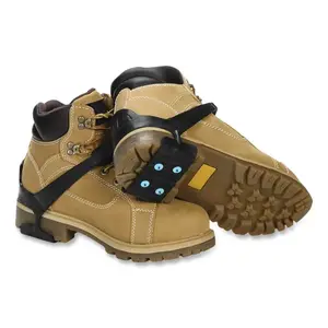 DUE NORTH V3550470-O/S Industrial Ice + Snow Heel Traction Aid, One Size, Natural Rubber, Ice Diamond  Spikes, Black - 2 per pack x24 packs
