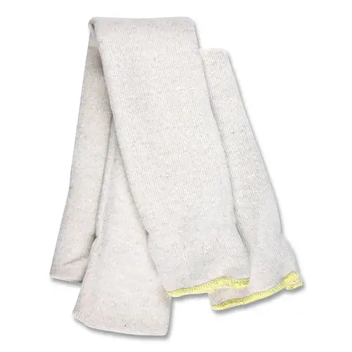 Seamless Cotton Sleeves, 18 in, Slip On, One Size, White