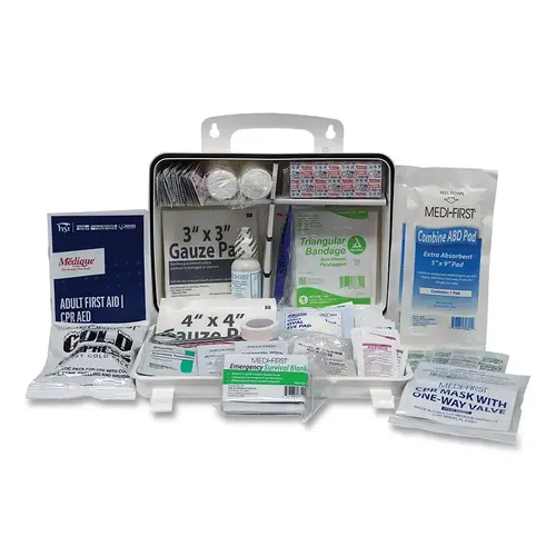 First Aid Kit, 25 Person ANSI-A Kit, Metal First Aid Kit, 25 Person ANSI-A Kit, Metal