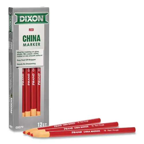 Phano China Marker, 7 in L, Red - pack of 12