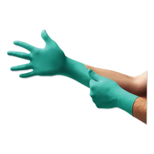 92-600 Nitrile Powder-Free Disposable Gloves, Smooth, 4.9 mil Palm/5.5 mil Fingers, Large, Green