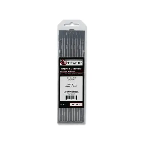 2% Ceriated Ground Tungsten Electrode, 3/32 in x 7 in, 10 PK - pack of 10 2% Ceriated Ground Tungsten Electrode, 3/32 in x 7 in, 10 PK - pack of 10