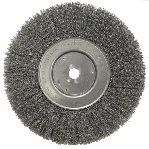Narrow Face Crimped Wire Wheel, 10 in D, .006 Steel Wire - pack of 20 Narrow Face Crimped Wire Wheel, 10 in D, .006 Steel Wire - pack of 20