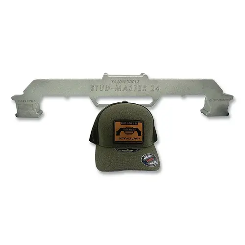 Stud Master Precision Framing Tool, Gray, With Flex Hat, For Wood Studs, Bundle