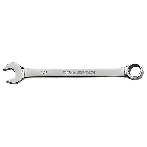 Combination Wrenches, 1 in Opening, 14.035 in L, 6 Points, Full Polish Chrome
