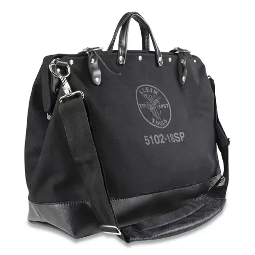 No. 8 Canvas Deluxe Tool Bag, 13 Interior Pockets, 6 in W x 14 in H x 18 in L, Black, Removable Shoulder Strap No. 8 Canvas Deluxe Tool Bag, 13 Interior Pockets, 6 in W x 14 in H x 18 in L, Black, Removable Shoulder Strap
