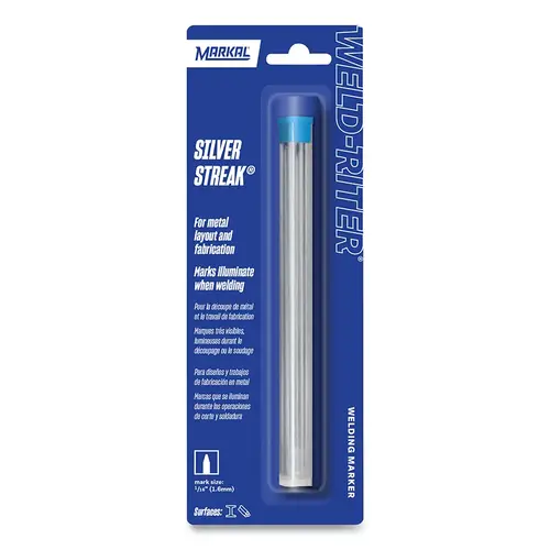 Silver-Streak Metal Marker Refill, 1/16 in tip, Round, Silver - pack of 6 Silver-Streak Metal Marker Refill, 1/16 in tip, Round, Silver - pack of 6