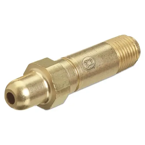 Regulator Inlet Nipple, Air, 1/4 in (NPT), 2-1/2 in L, Brass, CGA-346
