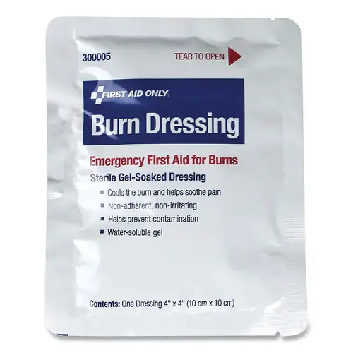 Water-Jel Burn Dressing, 4 in W, 4 in L, Gauze White - pack of 40 Water-Jel Burn Dressing, 4 in W, 4 in L, Gauze White - pack of 40