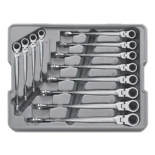 12 Pc XL X-Beam Flex Combination Wrench Sets, 12 Point, Metric 12 Pc XL X-Beam Flex Combination Wrench Sets, 12 Point, Metric