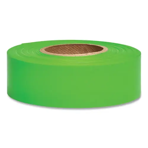 Taffeta Flagging Tape, 1-3/16 in x 150 ft, Flourescent Green - pack of 12
