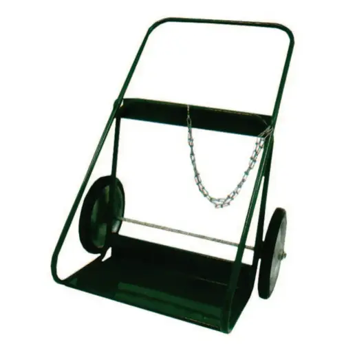 400 Series Cart, Holds 9-1/2 in to 12-1/2 in Cylinders, 14 in Semi-Pneumatic Wheels Green