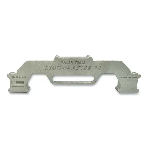 Stud Master Precision Framing Tool, 8.5 in W x 27.5 in L x 2 in H, for Wood Studs on 16 in Centers, Aluminum Gray
