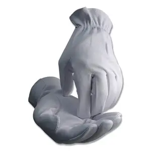 CAIMAN 1347-M 1347 Goat Grain Unlined Drivers Gloves, Medium, White - 2 per pack x6 packs