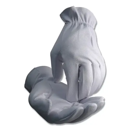 1347 Goat Grain Unlined Drivers Gloves, Medium, White - 2 per pack x6 packs