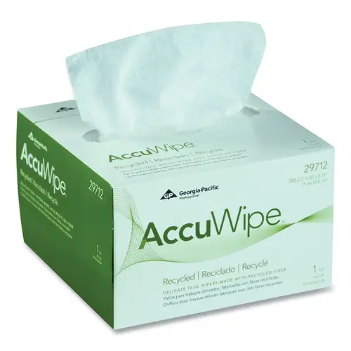 AccuWipe  Recycled Delicate Task Wiper, 1 Ply, 7.9 in L, Box White - pack of 60