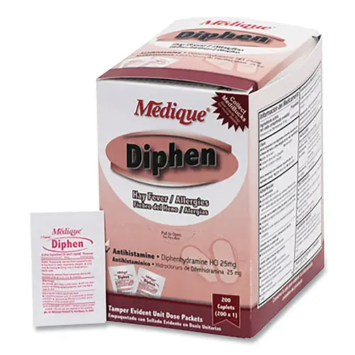 Diphen Hay Fever and Allergy Tablet, Diphenhydramine, Unflavored