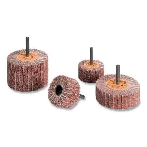 Buff and Blend Combi-Wheel, 3 in dia x 1/4 in arbor, Very Fine, 12000 RPM, Aluminum Oxide - pack of 5 Buff and Blend Combi-Wheel, 3 in dia x 1/4 in arbor, Very Fine, 12000 RPM, Aluminum Oxide - pack of 5