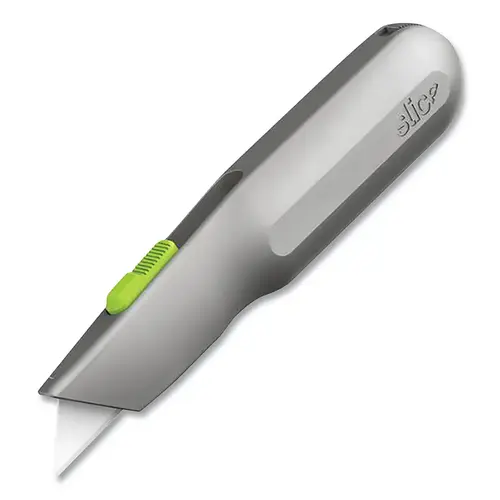 Metal-Handle Utility Knife, 5.5 in L, Automatic Retracting, Ceramic, Metal Handle, Gray - pack of 6 Metal-Handle Utility Knife, 5.5 in L, Automatic Retracting, Ceramic, Metal Handle, Gray - pack of 6