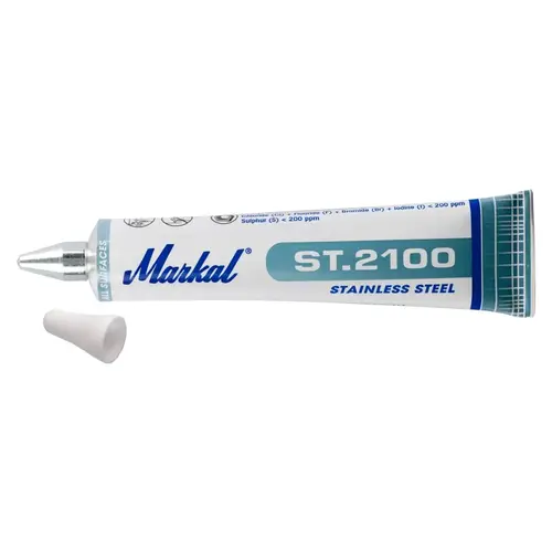 ST 2100 Tube Marker, White, 1/8 in Tip, Metal Ball Tip - pack of 48 ST 2100 Tube Marker, White, 1/8 in Tip, Metal Ball Tip - pack of 48