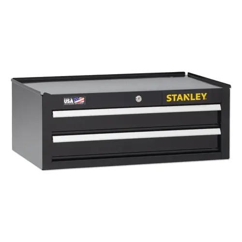 Stanley  300 Series Middle Tool Chest, 2 Drawer, 26 in Wide, Black