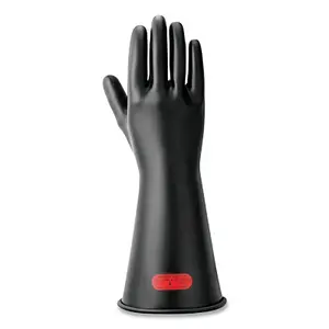 ActivArmr 11-381-7-10 RIG Electrical Insulating Gloves, 18 in L, Class 4, Size 10, Black Pair