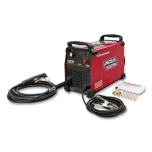 Tomahawk  1500 Plasma Cutter, 100 A, 200 V to 230 V, 1-1/4 in Max Cutting Cap, Includes Torch/Accessories/Consumables