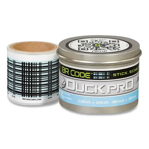 PSL BR Code  Scannable Label, 1.88 in W, 10.5 ft L roll, 3 mil thick, Blue