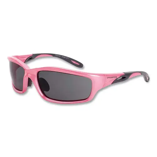 Infinity Premium Safety Eyewear, Dark Smoke Lens, Polycarbonate, Hard Coat, Pink Pearl Frame - pack of 12